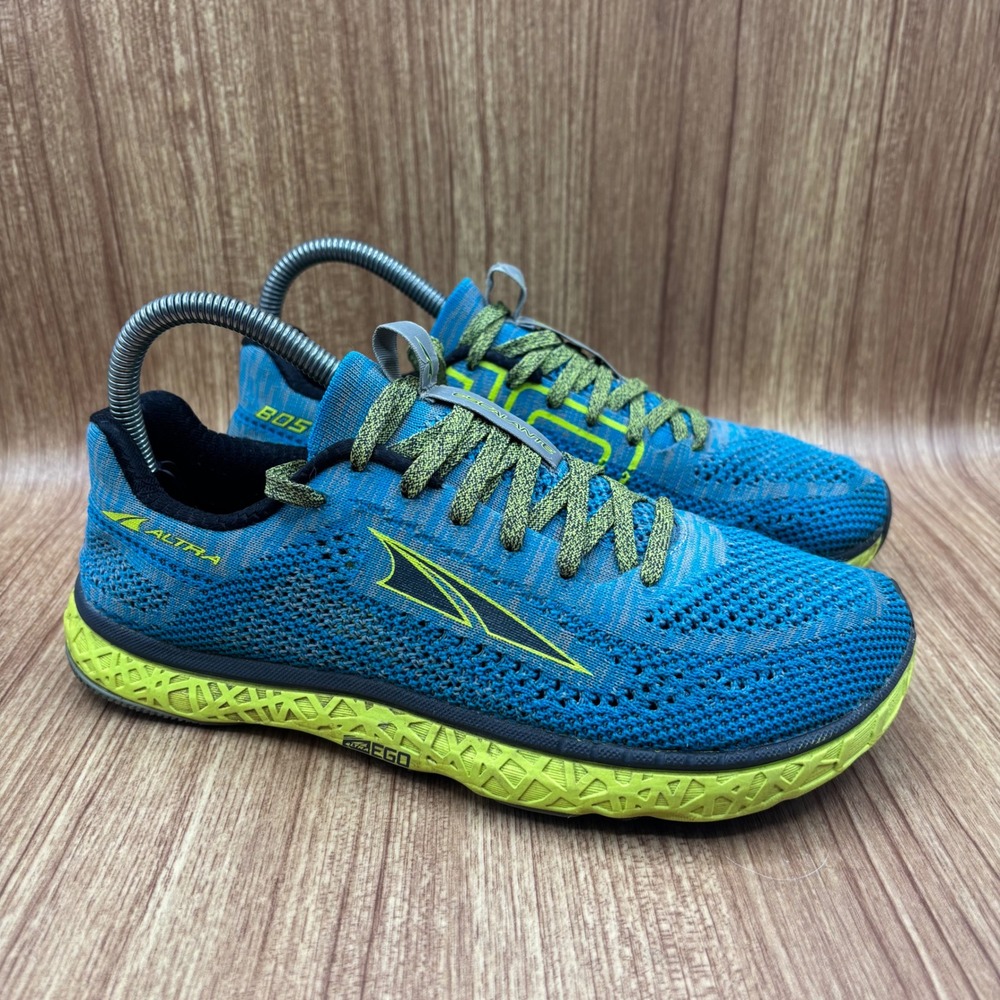 Altra Escalante Racer Boston Running Shoes Women 7.5 Blue Yellow Sneakers